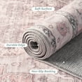 thumbnail image 6 of VUNATE 6'x9' Area Rugs for Living Room Washable Rugs Floral Vintage Area Rug Boho Indoor Carpet Soft Rugs for Bedroom Office Dining Room Kitchen Accent Rug Contemporary Home Decor Pink, 6 of 8