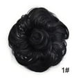 thumbnail image 3 of Curly Hair Bun Messy Synthetic Chignon Hairpiece Hair Bun Extensions 1# Jet Black, 3 of 3