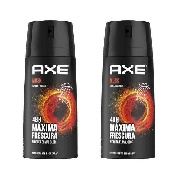 2 Pack Axe Musk Men's Deodorant Body Spray, 150ml (5.07 oz)