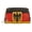 Gold, variant on Leather Makeup Brush Bag With Zipper German Flag Portable Travel Cosmetic Organizer Case For Daily Work Essentials Gold