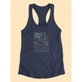 thumbnail image 3 of Forest Camping Nature Lineart Racerback Tank Women -Image by Shutterstock, Female Medium, 3 of 4