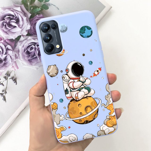 For OPPO Reno5 Pro 5G 4G Reno5 Phone Case Reno 5 5Pro CPH2201 CPH2145 Cute Cat Cartoon Candy Color Soft Silicone TPU Back Cover 19 Reno5 4G