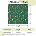 thumbnail image 2 of Green Christmas Gingerbread Man Pattern Square Fitted Tablecloth with Elastic Edge,Square Table Cover,Washable Elastic Table Cover for Home Kitchen Party Decor 34"x34", 2 of 6