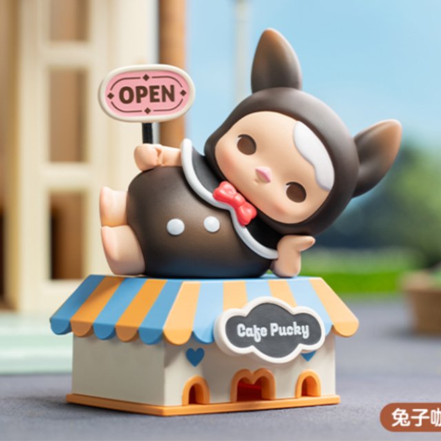 2025 POP MART PUCKY Rabbit Cafe Series Caja ciega Juguetes Kawaii Anime Figura de acción Caixa Sorpresa Caja misteriosa Muñecas Regalo para niñas