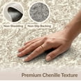 thumbnail image 6 of ODIKA Beige Botanical Motif Interlocking Pile Vintage Neutral Extra for Living Room, Under Sectional, Family , Non-Slip Flatwoven, 6 of 7
