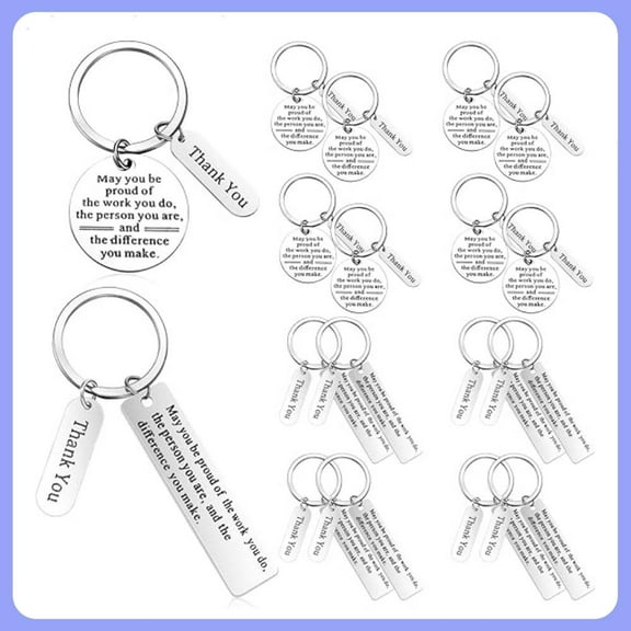 16 Pcs Employee Appreciation Gifts Bulk Thank You Gift for Coworker Keychain for Graduation Staff Christmas Favors