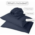 thumbnail image 3 of SKY BEDDINGS 4-Piece King Sheet Set - Cooling , 100% Microfiber Sheet Set - Extra-Soft & Wrinkle-Free Sheets Fit Up to 15'' Deep Mattress - Ultra Soft & Lightweight Sheet - Navy Blue, 3 of 6
