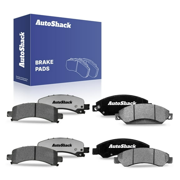 AutoShack Front & Rear Ceramic Brake Pad Set | Replacement for 2009-2014 Chevrolet Express 1500 2009-2014 GMC Savana 1500 | 8-PC