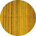 thumbnail image 1 of Ahgly Company Machine Washable Indoor Round Southwestern Yellow Country Area Rugs, 8' Round, 1 of 4