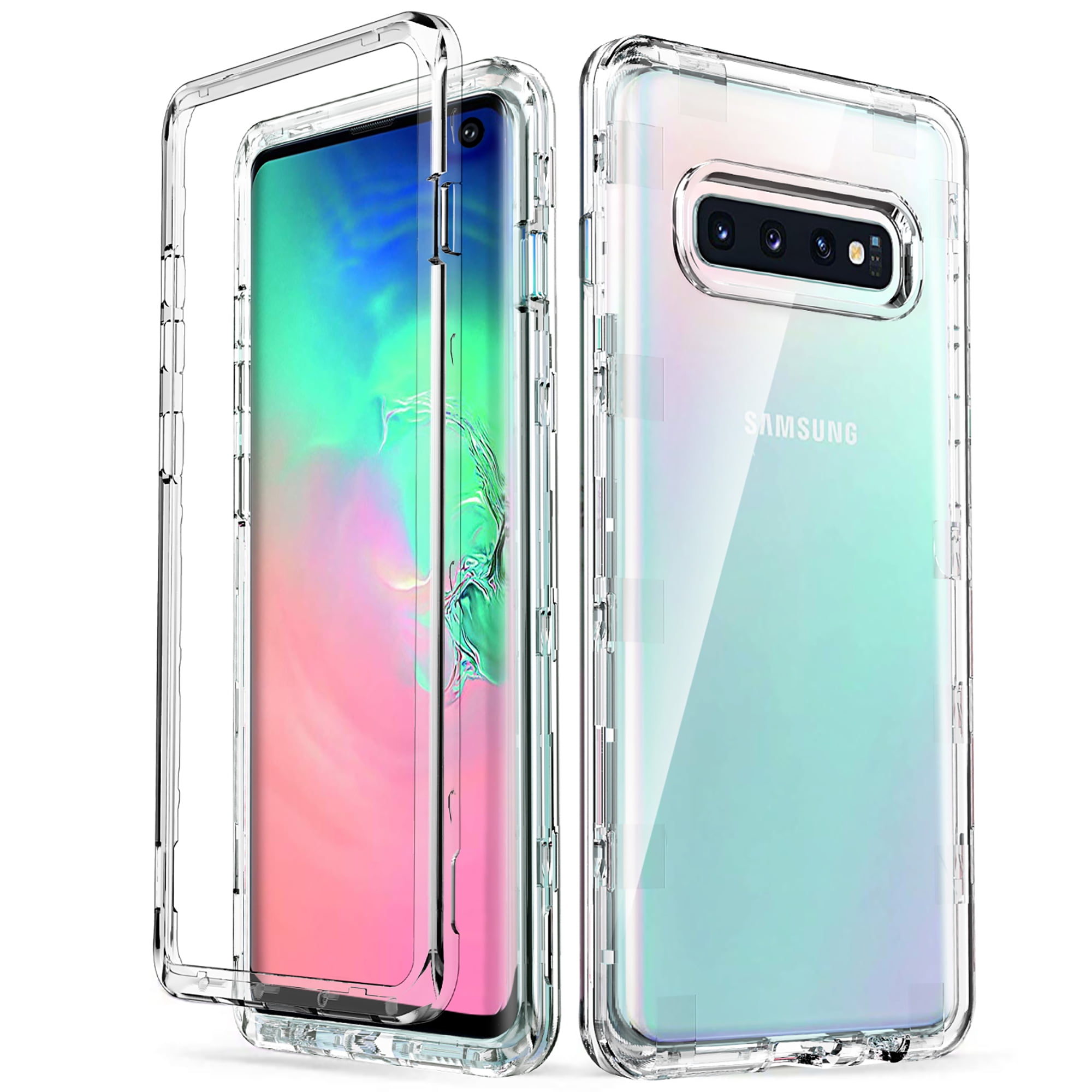 Galaxy S10 Case, ULAK Clear Heavy Duty Shockproof Rugged Transparent Soft TPU Protective Cover