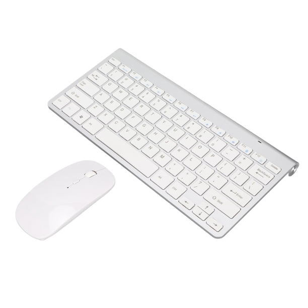 Combo de Teclado y Mouse Teclado Inalámbrico de 78 Teclas 24G con Botón de Silencio Recubrimiento UV Cómodo Ergonómico Ultrafino Teclado con Teclas Grabadas con Mouse