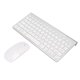 thumbnail image 3 of Juego de teclado y ratón 2,4G inalámbrico 78 teclas USB teclas finas grabadas ergonomía botón de silencio teclados de ordenador ratón plateado, 3 of 5