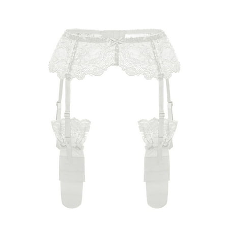 YOTMKGDO Panty with Garter Stockings  Camisole Tops for Women s Lace Embroidery Sheer Garter Belt with Stockings  Panty with Garter Stockings S