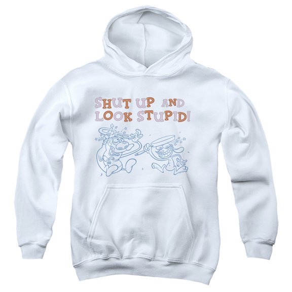 Ren And Stimpy Shut Up and Look Stupid! Unisex Youth Pull-Over Hoodie