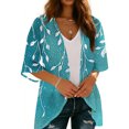 thumbnail image 4 of Xuyuer Spring Beach Cover-Up Cardigan - Women's 3/4 Sleeve Casual Shirt for Summer Seaside Outings, Resort Vacations, Breezy Seasonal Layering Top & Coastal Stroll Essentials, 4 of 7