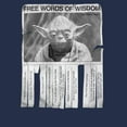 thumbnail image 2 of Men's Star Wars Yoda Words of Wisdom Graphic Tee Navy Heather Small, 2 of 4