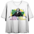 thumbnail image 5 of Golden Girls Golden State of Mind Women's White Short Sleeve Crop Tee-XL, 5 of 7