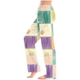 thumbnail image 4 of Tnhcen Women's Floral Print Pajama Pants, Loose Fit Sleep Pants, Elastic Waist Lounge Pants, Soft Stretchy Sleepwear, Home Wear Bottoms, Sizes S-5XL, 4 of 6