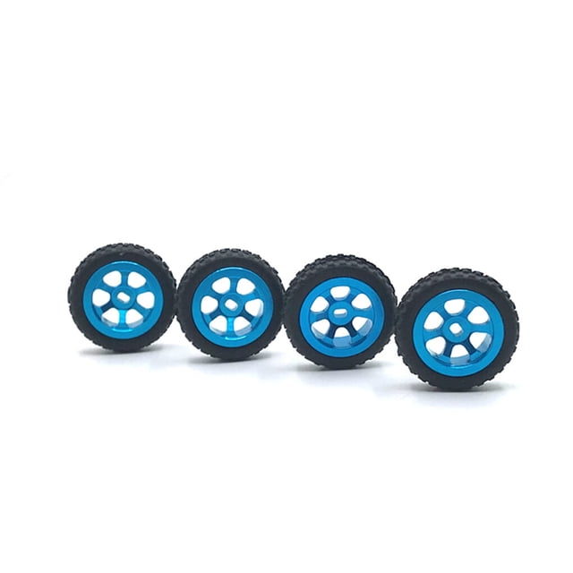 Paquete de 4 Neumáticos Modificados con Control Remoto Bewildely 1/28 para Automóviles Azul