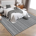 thumbnail image 3 of Garvee 8x10 Large Geometric Area Rugs Bohemian Rug, Machine Washable Rug Farmhouse Accent Rug Throw Floor Carpet for Living Room Bedroom Hallway Home Decor, Black, 3 of 8