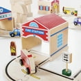 thumbnail image 4 of Guidecraft Community Buildings: Set of 6 Wooden Block Play Buildings (Fire Station, Police Department, Hospital, School, Grocery Store & Service Station) - Kids Learning and Educational Toys, 4 of 14