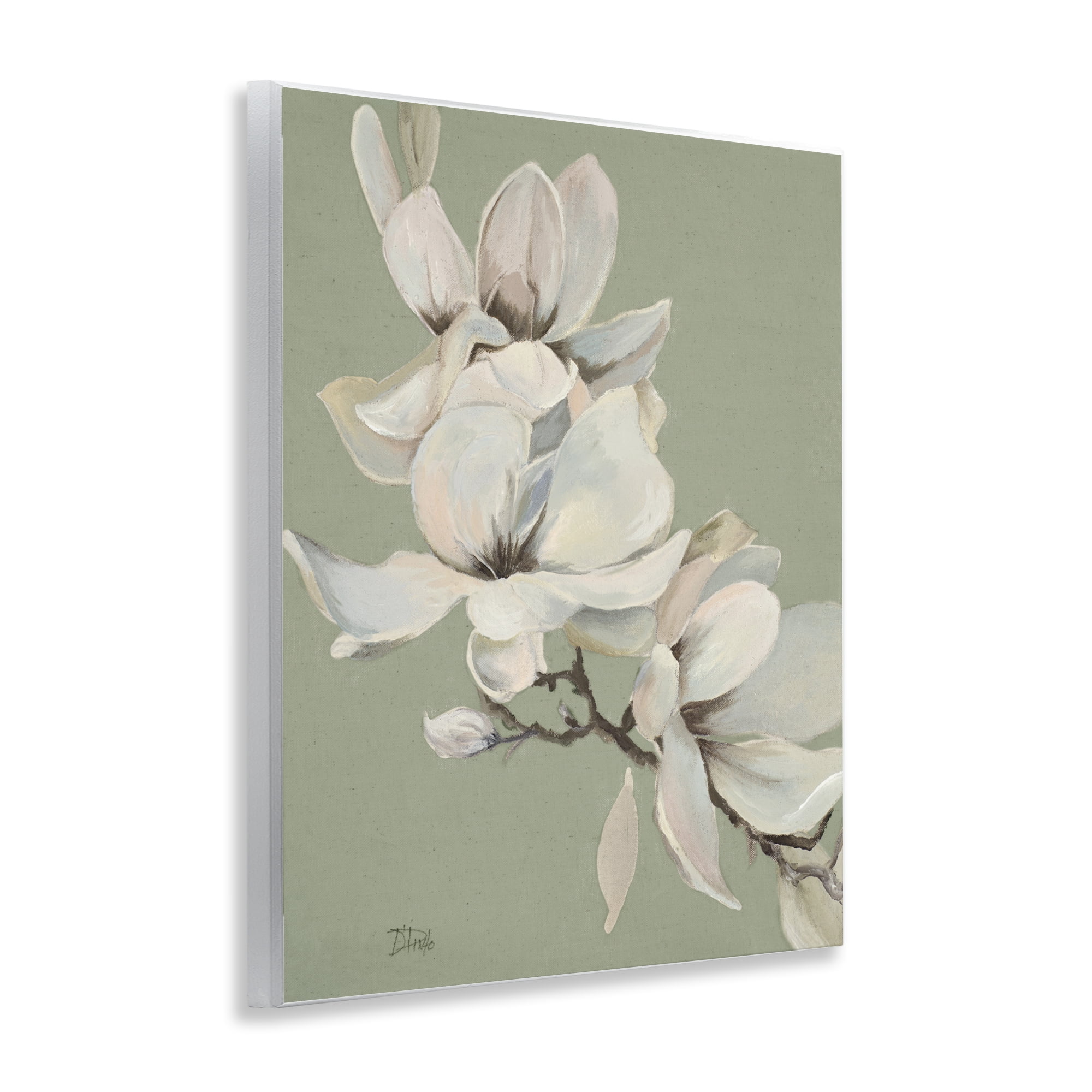 Stupell Industries Magnolias on Sage Florals Wall Plaque Art, design by Patricia Pinto