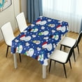 thumbnail image 6 of GZHJMY Blue Cute Christmas Snowman Outdoor Tablecloth 60x90In,Rectangle Table Cover Kitchen Dinner for Outdoor and Indoor Party Holiday Hotel BBQ-Christmas194 Home Decor, 6 of 7