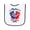 White and Navy, variant on Inktastic Baby First 4th July Baby Terry Cloth Bib