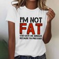 thumbnail image 4 of Penkiiy Trendy Women's Funny Letter Print T-Shirt | Summer Casual Comfort & Fashion Staple XL White, 4 of 9