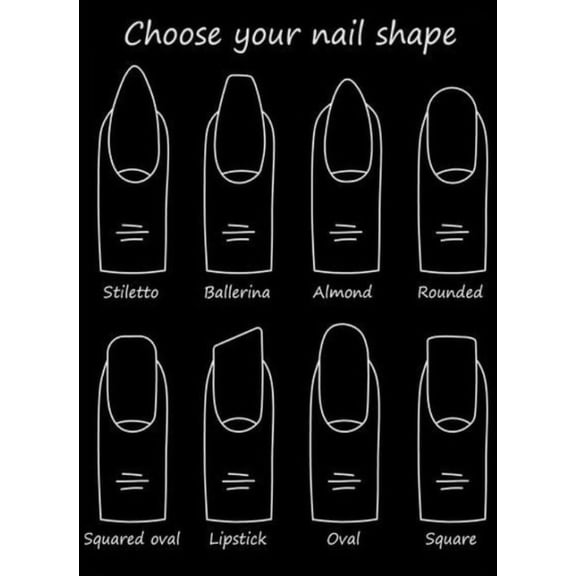Nail Shape Poster Suitable For Hair Salon Spa Beauty Center Office Decor poster