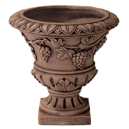 Roman 21 in. Light Brown Urn Planter