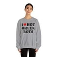 thumbnail image 4 of Greek Greece Wife Girlfriend Husband Sweatshirt Gifts Crew Neck Shirt Long, 4 of 7