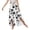 Black, variant on Women's Floral High Waist Split Wide Leg Palazzo Pants Bohemian Loose Trousers Black XL