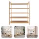 thumbnail image 3 of Zapatero de 5 niveles ajustable de bambú MDF, estante para zapatos para la entrada, organizador de zapatos con almohadillas antideslizantes, capacidad de almacenamiento para 15 pares de zapatos, 3 of 8