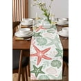 thumbnail image 2 of Hokiten Table Runners 72 Inches Long Dress Scarves, Red Sage Green Starfish Coastal Farmhouse Kitchen/Dining Table Runner, Coffee Tablerunners, Beach Nautical Coral Sea 18x72 Inch, 2 of 7