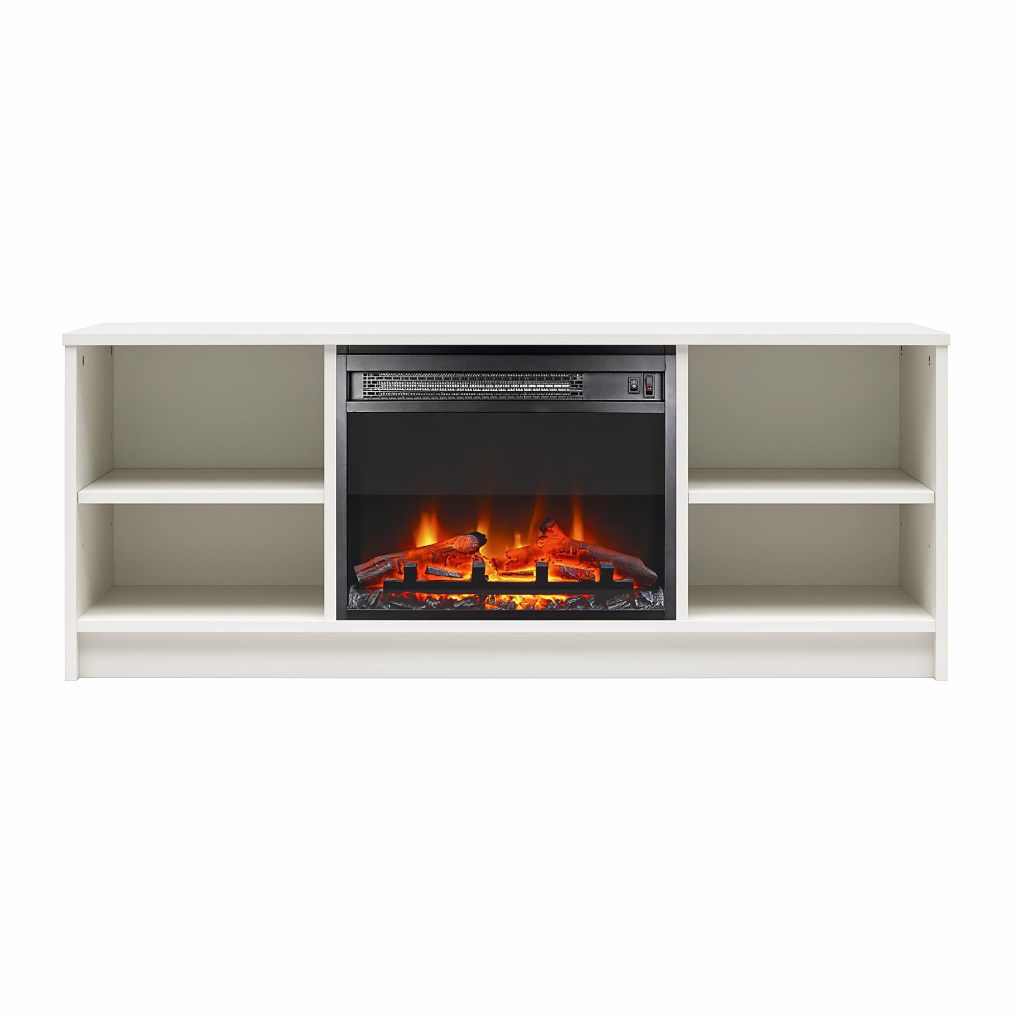 Mainstays Fireplace TV Stand, for TVs up to 55", White