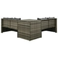 thumbnail image 4 of vidaXL Ensemble de Salon de Jardin 4 Pcs avec Coussins en Rotin Poly Gris, 4 of 11