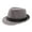 Dark Gray, variant on Walbest Men Solid Color Linen Beach Hat, Outdoor Wide Brim Fedora Felt Hat Panama Cap Boater Summer Beach Sunhat