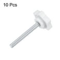 thumbnail image 3 of Uxcell 10 Pieces Star Knobs M5 x 45mm Thread 25mm 6-Point Head Stud Knob Hand Clamping Screw White, 3 of 6