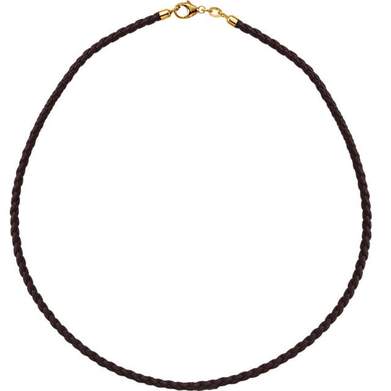 3mm Brown Braided Leather Cord