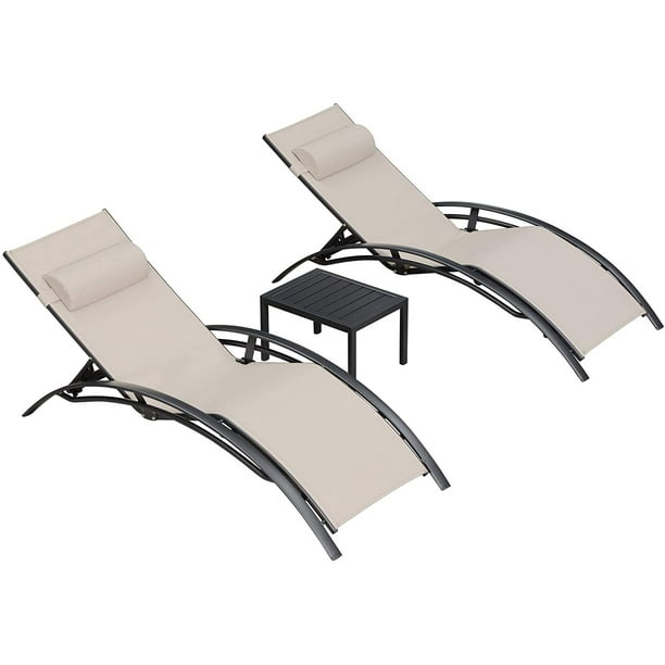 Purple Leaf Patio Chaise Lounge Sets 3 Pieces Outdoor Chair Sunbathing With Headrest And Table For All Weather Beige Com - Purple Chaise Lounge Chair Purple Leaf Patio Chaise Lounge Sets 3 Pieces Outdoor Chair Sunbathing With Headrest And Table For All Weather Beige Com - Purple Chaise Lounge Chair