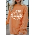 thumbnail image 3 of Women's Orange Pumpkin Thankful Graphic Corded Sweatshirt | [ZhiHiMeRi] | (US 20-22)2XL, 3 of 8