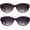 2 Pairs of Onyx Black, variant on proSPORT Cat Eye Women's Reading Sunglasses, Oversized Full Lens Magnification, Gradient Tinted Lenses, UV400