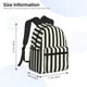 thumbnail image 2 of Easygdp Black And White Thick Stripes Mochila Casual para Portátil, Mochila para Escuela, Viajes, Negocios, 2 of 6