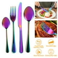 thumbnail image 2 of TeqHome 4-Piece Flatware Set Stainless Steel Silverware Cutlery Kitchen Utensil Set With Fork Knife Tea Spoon for Home Kitchen Hotel Restaurant, 2 of 8