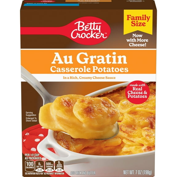 2 Pack - BETTY CROCKER Au Gratin Potatoes Value Size - 7 oz Packaging may vary