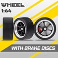thumbnail image 2 of 1/64 Scale Real Riders Wheels Rims Tires Set, 1/64 Wheels and Tire Set,1:64 Wheels and Tires Kit, Upgraded Version, Wheel hub with Brake Pads (Wheels64_SS_14), 2 of 5