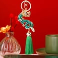thumbnail image 4 of Mightlink Keychain Dragon Tassel Decor Stainless Exquisite Spring Festival New Year Gift Unisex Bag Decoration Pendant Key Holder Key Organizer, 4 of 7