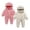 Beige1, variant on 2PC Baby Girls Boys Clothes Baby Jumpsuit Newborn Fuzzy Fleece Snowsuit Winter Onesie Thicken Warm Hooded Rompers