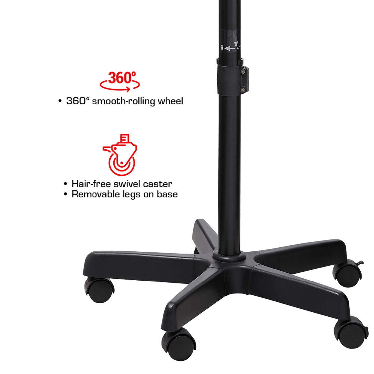 RED by Kiss 3000 Ceramic Stand Hood Dryer with Digital Timer, Adjustable Height, 360° Wheels, 3 Temp Settings, Quick Drying, Comfortable Hood, Ideal for Home & Salon Use